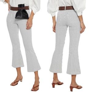 Frame Le Bardot Crop Flate Stripes Jeans Size 27